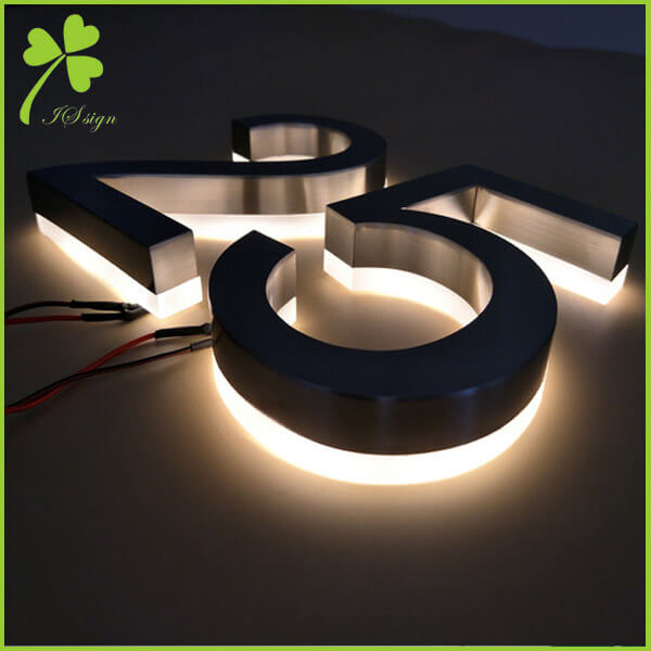 Custom LED Backlit Address Numbers for House
