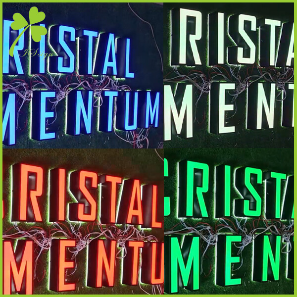 RGBW Front Lit and White Backlit Channel Letters